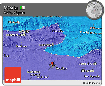 Political Panoramic Map of M'Sila
