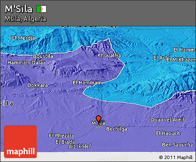 Political Panoramic Map of M'Sila