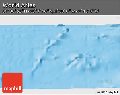 Physical 3D Map of the Area around 35° 52' 19" N, 4° 10' 30" W