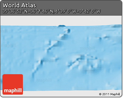 Physical 3D Map of the Area around 35° 52' 19" N, 4° 10' 30" W