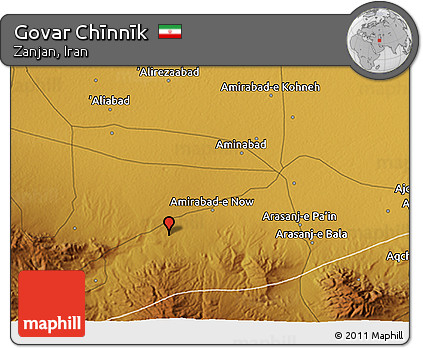 Physical 3D Map of Govar Chīnnīk