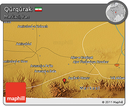 Physical 3D Map of Qūrqūrak