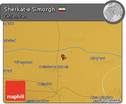Physical 3D Map of Sherkat-e Sīmorgh