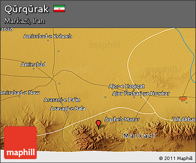 Physical 3D Map of Qūrqūrak