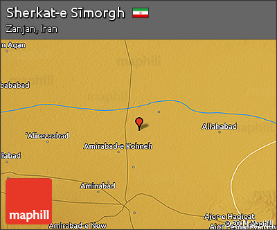 Physical 3D Map of Sherkat-e Sīmorgh