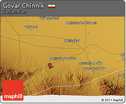 Physical 3D Map of Govar Chīnnīk