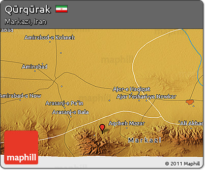 Physical 3D Map of Qūrqūrak
