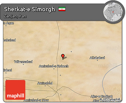 Satellite 3D Map of Sherkat-e Sīmorgh