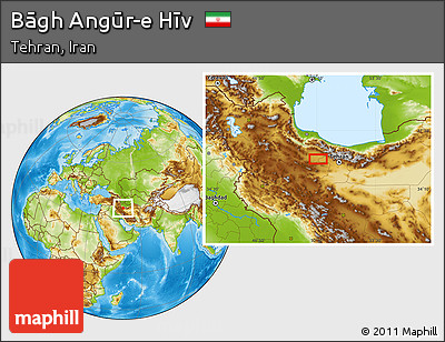 Physical Location Map of Bāgh Angūr-e Hīv