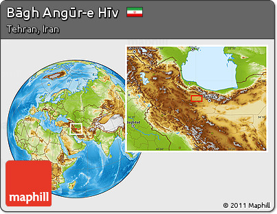 Physical Location Map of Bāgh Angūr-e Hīv