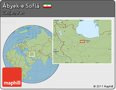 Savanna Style Location Map of Ābyek-e Soflā