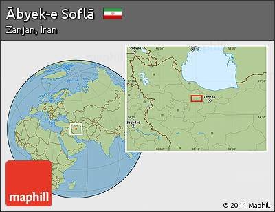 Savanna Style Location Map of Ābyek-e Soflā