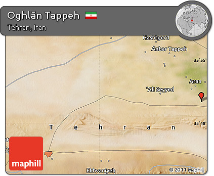 Satellite Map of Oghlān Tappeh
