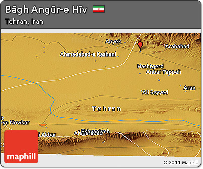 Physical Panoramic Map of Bāgh Angūr-e Hīv