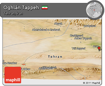 Satellite Panoramic Map of Oghlān Tappeh