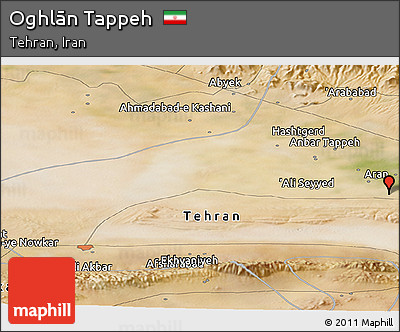Satellite Panoramic Map of Oghlān Tappeh