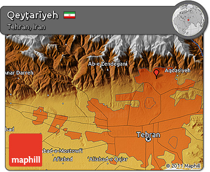Physical 3D Map of Qeyţarīyeh