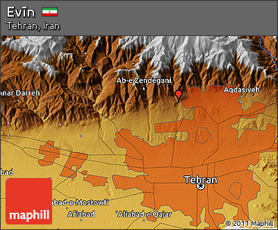 Physical 3D Map of Evīn