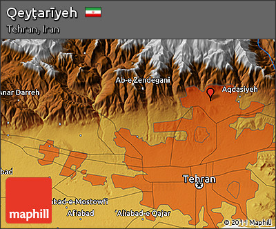Physical 3D Map of Qeyţarīyeh