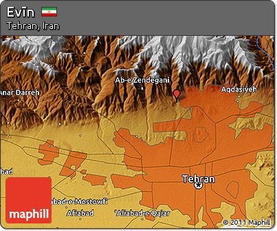 Physical 3D Map of Evīn
