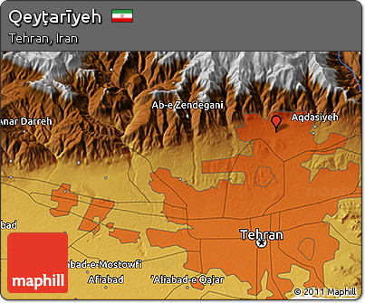 Physical 3D Map of Qeyţarīyeh