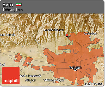 Satellite 3D Map of Evīn