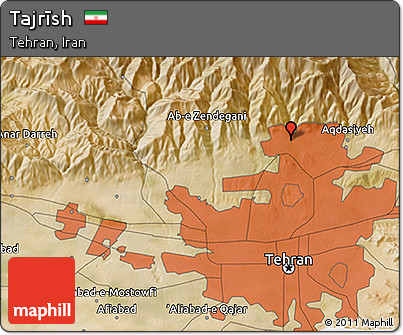 Satellite 3D Map of Tajrīsh