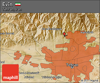 Satellite 3D Map of Evīn