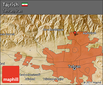 Satellite 3D Map of Tajrīsh