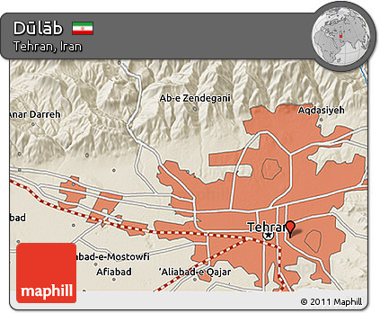 Shaded Relief 3D Map of Dūlāb
