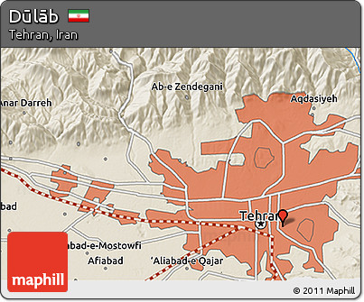 Shaded Relief 3D Map of Dūlāb