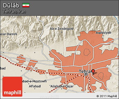 Shaded Relief 3D Map of Dūlāb
