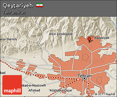 Shaded Relief 3D Map of Qeyţarīyeh
