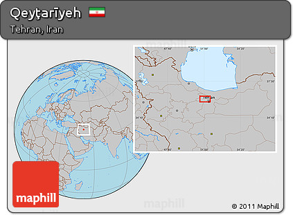 Gray Location Map of Qeyţarīyeh