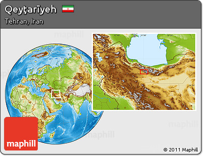 Physical Location Map of Qeyţarīyeh