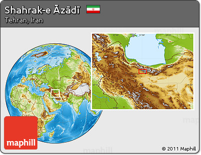 Physical Location Map of Shahrak-e Āzādī