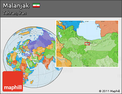 Political Location Map of Malanjak