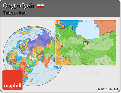 Political Location Map of Qeyţarīyeh