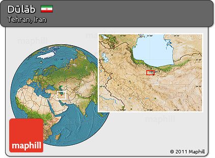 Satellite Location Map of Dūlāb