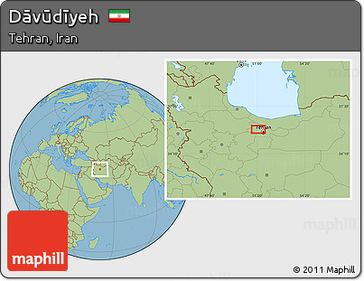 Savanna Style Location Map of Dāvūdīyeh