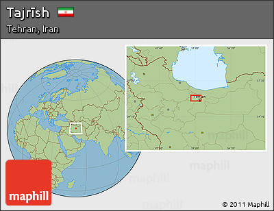 Savanna Style Location Map of Tajrīsh