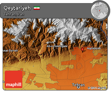 Physical Map of Qeyţarīyeh