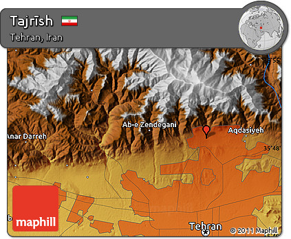 Physical Map of Tajrīsh