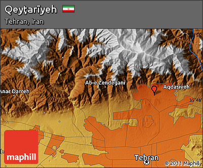 Physical Map of Qeyţarīyeh