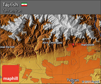Physical Map of Tajrīsh