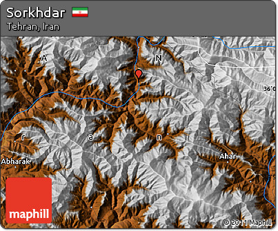 Physical Map of Sorkhdar
