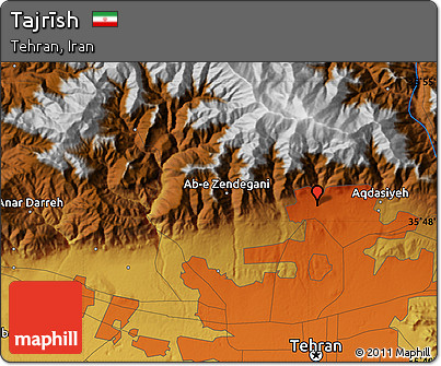 Physical Map of Tajrīsh