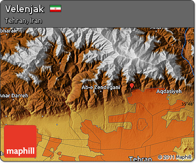 Physical Map of Velenjak