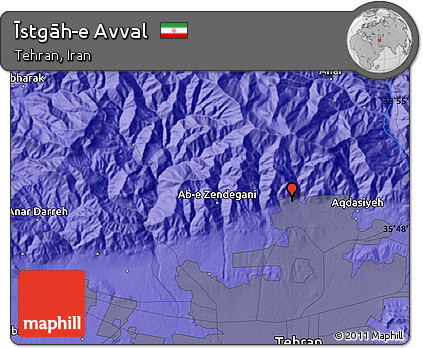 Political Map of Īstgāh-e Avval