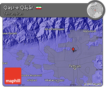 Political Map of Qaşr-e Qājār